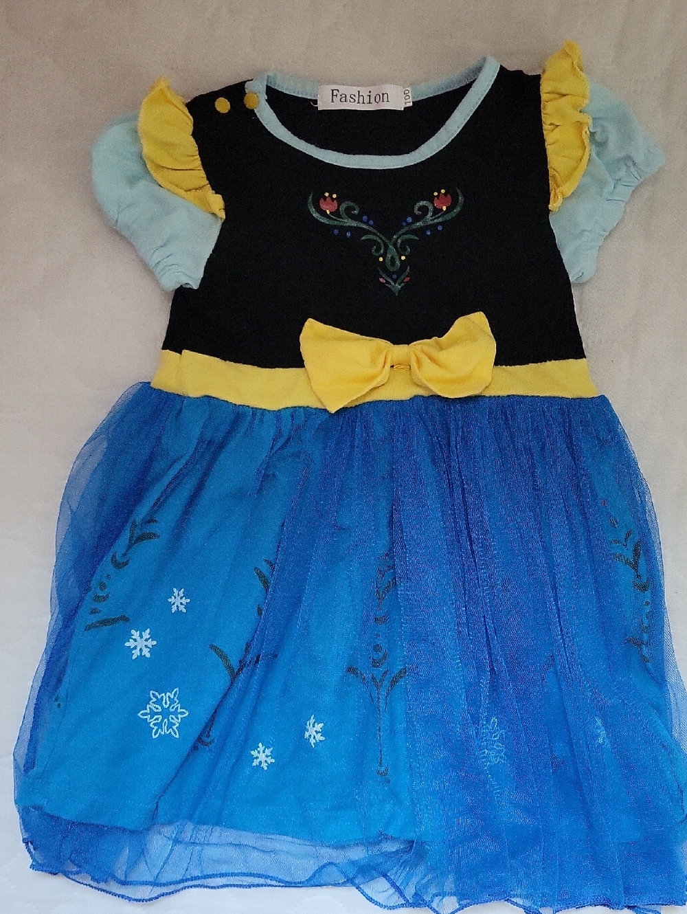Kids Blue & Yellow Princess Costume Dress by